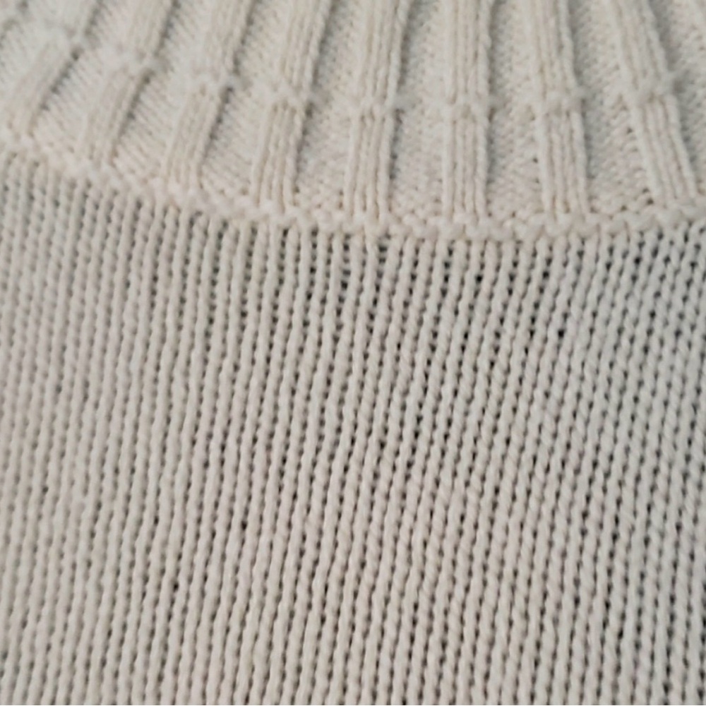 Cream and Orange Crew Neck Sweater w/matching tote bag - Picture 4 of 9